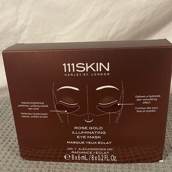 111SKIN Radiance Eye Mask in Rose Gold With 111Skin Makeup Pouch